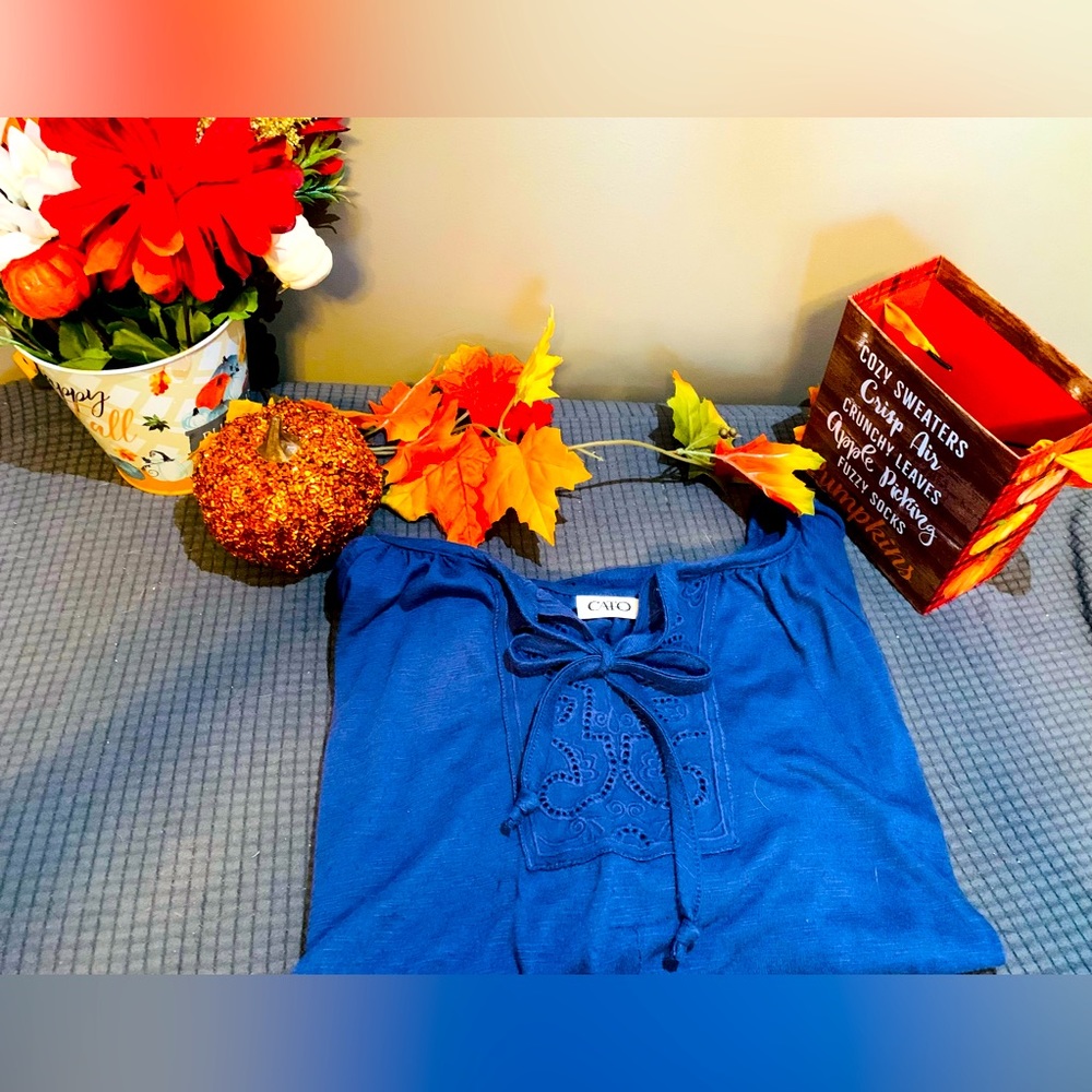 🫣🫣 beautiful blue Cato shirt. Size L 😲😲